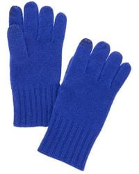 Amicale Cashmere - Knit Ribbed Cuff Cashmere Gloves - Lyst