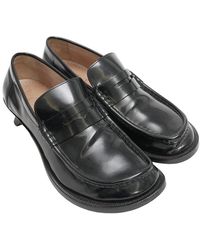 Loewe - Leather Terra Kitten-Heel Penny Loafer (Authentic Pre-Loved) - Lyst