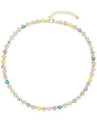 Eye Candy LA - Cz Pastel Rainbow Dainty Necklace - Lyst
