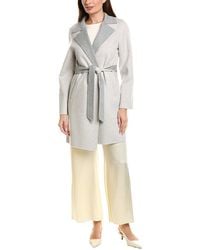 Sofiacashmere - Sofiacashmere Doubleface Notch Lapel Wool & Cashmere-Blend Coat - Lyst