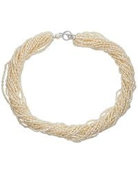 Belpearl - Silver 2-3mm Freshwater Pearl Necklace - Lyst