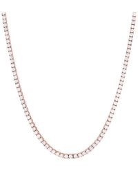 Forever Creations Signature - Forever Creations 14K Rose 6.00 Ct. Tw. Lab Grown Diamond Tennis Necklace - Lyst