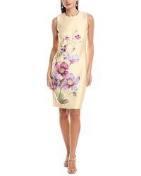 Anne Klein - Printed Scuba Sheath Dress - Lyst