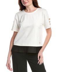 KARL LAGERFELD - Buttoned Sleeve T-Shirt - Lyst