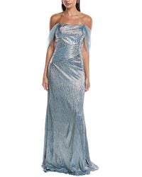 Rene Ruiz - Off-Shoulder Metallic Gown - Lyst