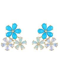 Nina Zhou Jewelry - 14k 7.02 Ct. Tw. Diamond & Gemstone Stud Earrings - Lyst