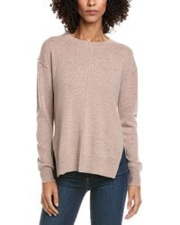 InCashmere - Seam Detail High-Low Wool & Cashmere-Blend Sweater - Lyst