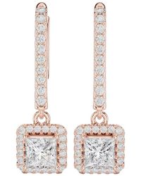 Lab Grown Diamonds - 14K Rose 0.85 Ct. Tw. Lab-Grown Diamond Earrings - Lyst