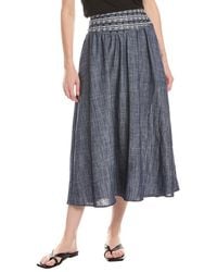 NVLT - Linen-Blend Embroidered Skirt - Lyst