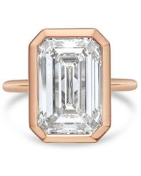 Diana M. Jewels - Diana M. 14K Rose 6.00 Ct. Tw. Lab-Grown Diamond Bezel Ring - Lyst
