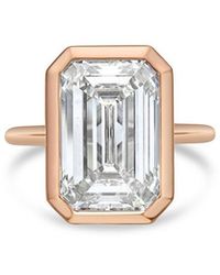 Diana M. Jewels - Diana M. 14K Rose 6.00 Ct. Tw. Lab-Grown Diamond Bezel Ring - Lyst