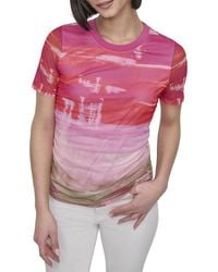DKNY - Crewneck Knit Top - Lyst
