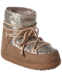 Inuikii Sequin Leather Trainer Boot - Natural