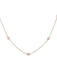 Sabrina Designs - 14k Rose Gold 0.36 Ct. Tw. Diamond By The Yard Necklace - Lyst