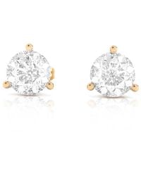 Amairah - 14K Rose 3.00 Ct. Tw. Lab-Grown Diamond Stud Earrings - Lyst