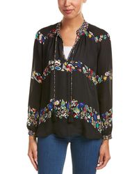 10 Crosby Derek Lam Nehru Silk Blouse - Black