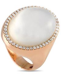 Roberto Coin - 18K Rose 0.55 Ct. Tw. Diamond & Pearl Ring (Authentic Pre-Owned) - Lyst