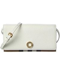 Burberry - Check Canvas & Leather Crossbody - Lyst