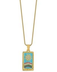 Sphera Milano - 18K Plated Cz Necklace - Lyst