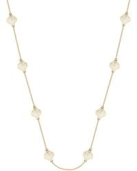 Gabi Rielle - 14K Over Pearl Clover Station Necklace - Lyst