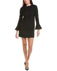 Oscar de la Renta - Cutout Detail Silk-Lined Wool-Blend Shift Dress - Lyst