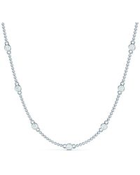 Lab Grown Diamonds - 14K 4.00 Ct. Tw. Lab-Grown Diamond Station Necklace - Lyst