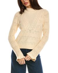Design History - Pointelle Wool-blend Sweater - Lyst