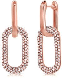 Sabrina Designs - 14k Rose Gold 0.60 Ct. Tw. Diamond Link Earrings - Lyst