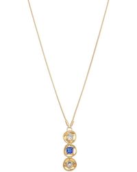 Saachi - Cz Three Charm Pendant Necklace - Lyst