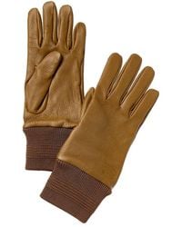 Burberry - Rib Cuff Leather Gloves - Lyst