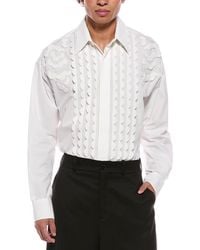 Valentino - Silk-Trim Shirt - Lyst