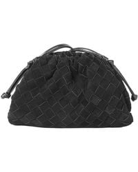 Tiffany & Fred Paris - Handwoven Mini Suede Drawstring Crossbody Bag - Lyst