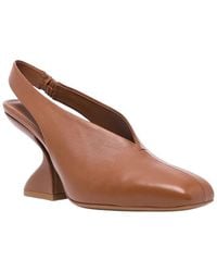 Ferragamo - 85Mm Sloane Chunky Leather Pump - Lyst