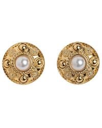 Electric Picks - 14K Plated 3Mm Pearl Villa Earrings - Lyst