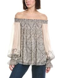 Hemant & Nandita - Smocked Detail Off-Shoulder Top - Lyst