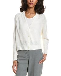 Forte - Linen Crop Cardigan - Lyst