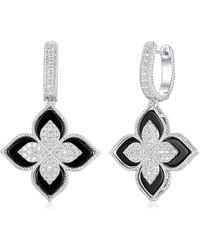 Suzy Levian CZ Jewelry - Suzy Levian Cz Flower Clover Dangle Earrings - Lyst
