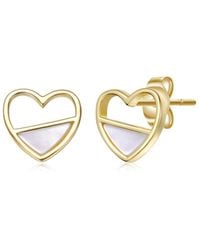 Rachel Glauber - 14K Plated Pearl Earrings - Lyst
