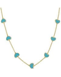 Sabrina Designs - 14k Turquoise Station Heart Necklace - Lyst