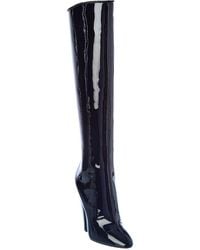 Saint Laurent 68 110 Patent Knee-high Boot - Blue