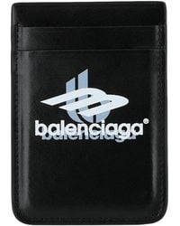 Balenciaga - Cash Magnet Leather Card Holder - Lyst