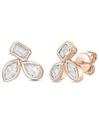 Diana M. Jewels - Diana M. 14K Rose 8.00 Ct. Tw. Lab-Grown Diamond Stud Earrings - Lyst
