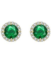 Rachel Glauber - 14K Diamond Cz Earrings - Lyst