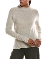 Forte - Basic Trim Low Funnel 100% Cashmere Pullover - Lyst