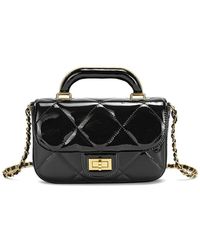 Tiffany & Fred Paris - Metallic Quilted Leather Top Handle Crossbody - Lyst
