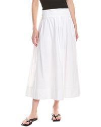 NVLT - Poplin Gathered Midi Skirt - Lyst