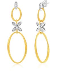 Suzy Levian CZ Jewelry - Suzy Levian Golden Helix Cz Dangle Drop Earrings - Lyst