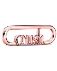PANDORA - Me 14k Plated Crush Script Charm - Lyst