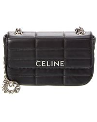Celine - Monochrome Quilted Leather Shoulder Bag - Lyst