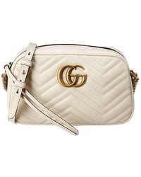 Gucci - GG Marmont Small Matelasse Leather Crossbody Camera Bag - Lyst